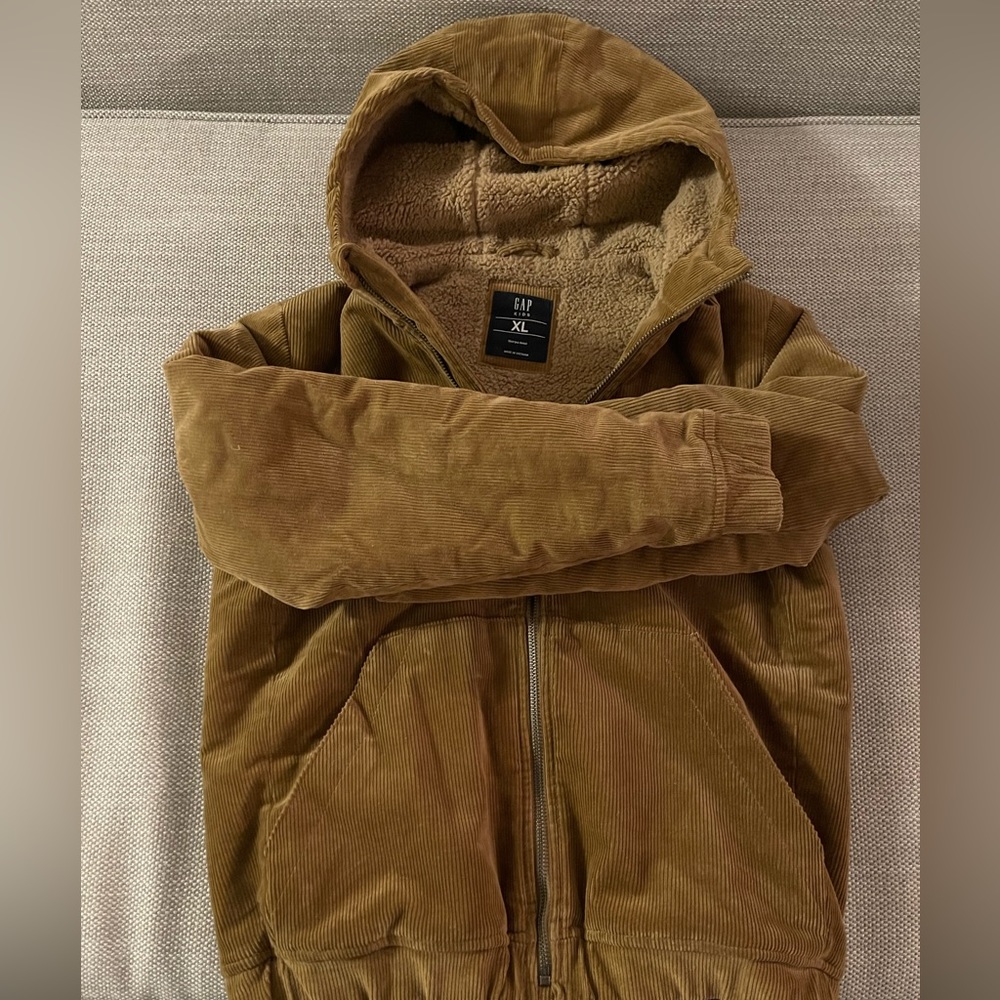 Gap zip up Sherpa corduroy hoodie.